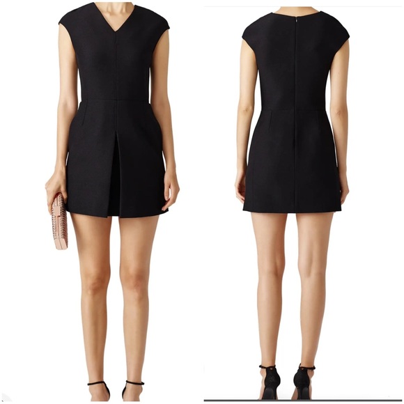 Vince Dresses & Skirts - Vince Inverted Dress V-Neck Side Pockets Black Size 6